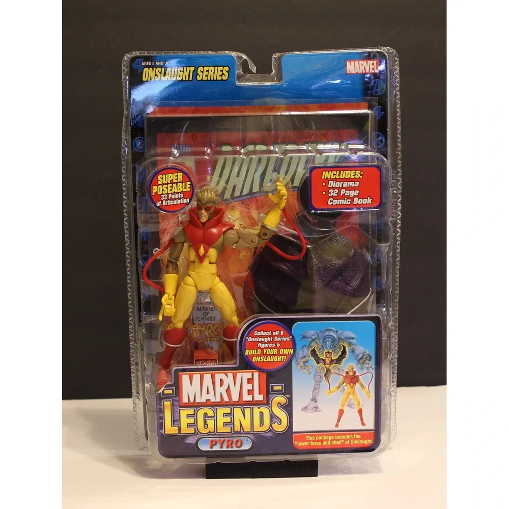 Toy Biz Marvel legends Pyro Onslaught series Action Figure /Comic Brand New. T